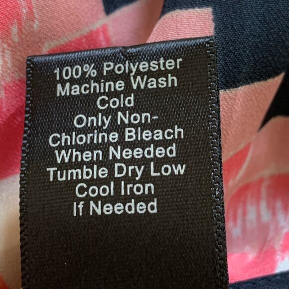 Ann Taylor Blouse Top Petite Multicolor Zig Zag 3/4 Sleeve Retro Casual Size SP - Picture 7 of 10